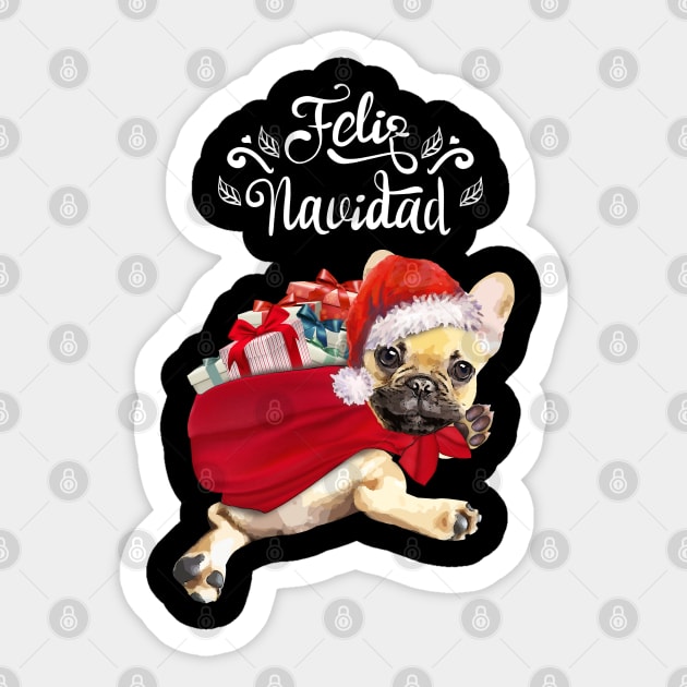 French Bulldog Frenchie feliz davidad Sticker by Collagedream